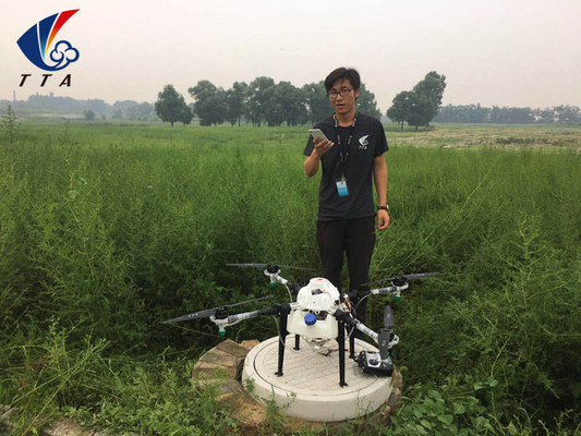 25 min Duración Tta M4e 5kg Automático de pulverización de cultivos Drone Copter Solicitud personalizada