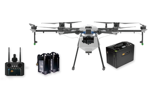 Programa autónomo de operación de drones de protección de plantas con forma de pulverización de sector TPU